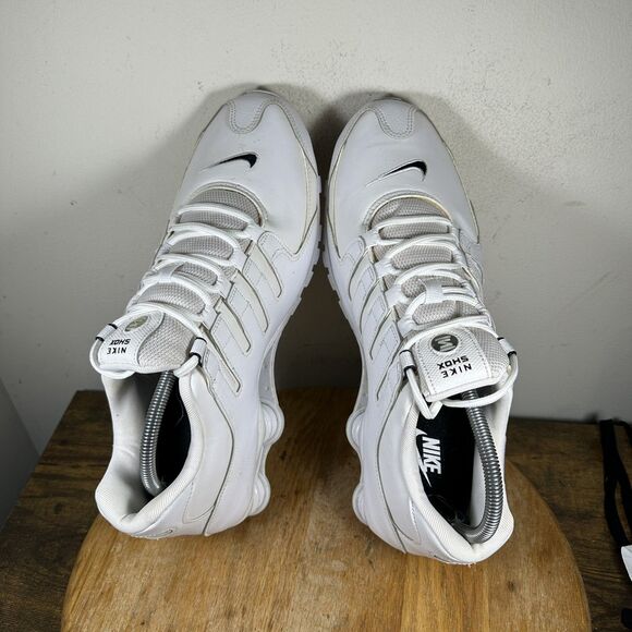 Nike Shox Shoes Mens Size 11.5 White Classic Running 501524-106 Swoosh Sneakers - Picture 6 of 8
